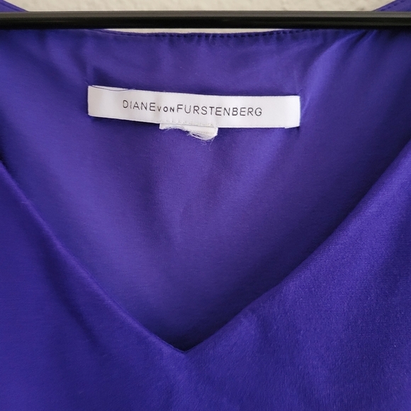 DVF Bevin Ruched Waist Dress Purple Haze Small - Picture 6 of 11